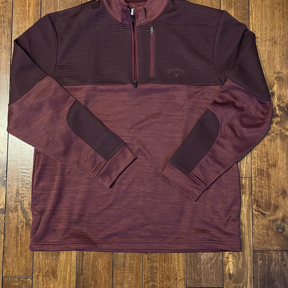 Callaway Burgundy Quarter-Zip Pullover
